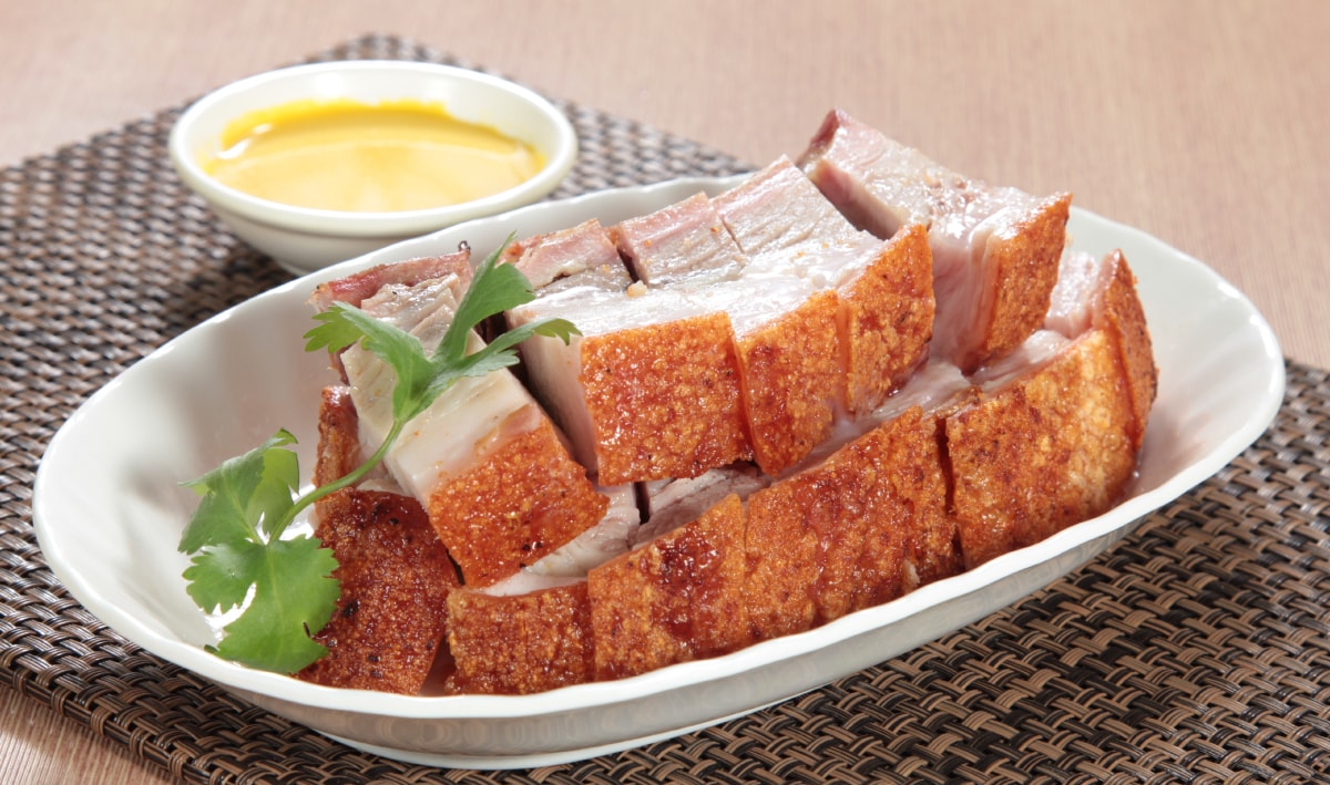 Panceta de cerdo con salsa dijon Panceta de cerdo con salsa dijon